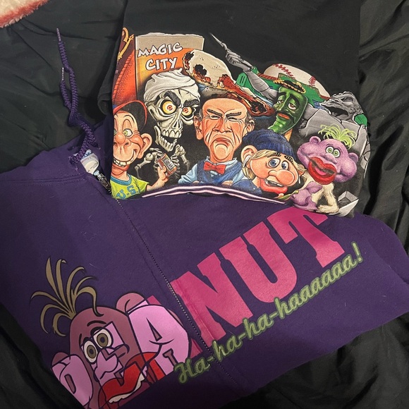 Jeff Dunham peanut zip up hoodie and t shirt - Picture 1 of 7